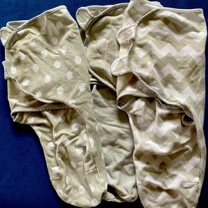 ComfyCubs 3-Pack Velcro Swaddles Size S-M